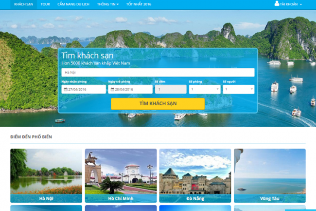 thiết kế web du lịch