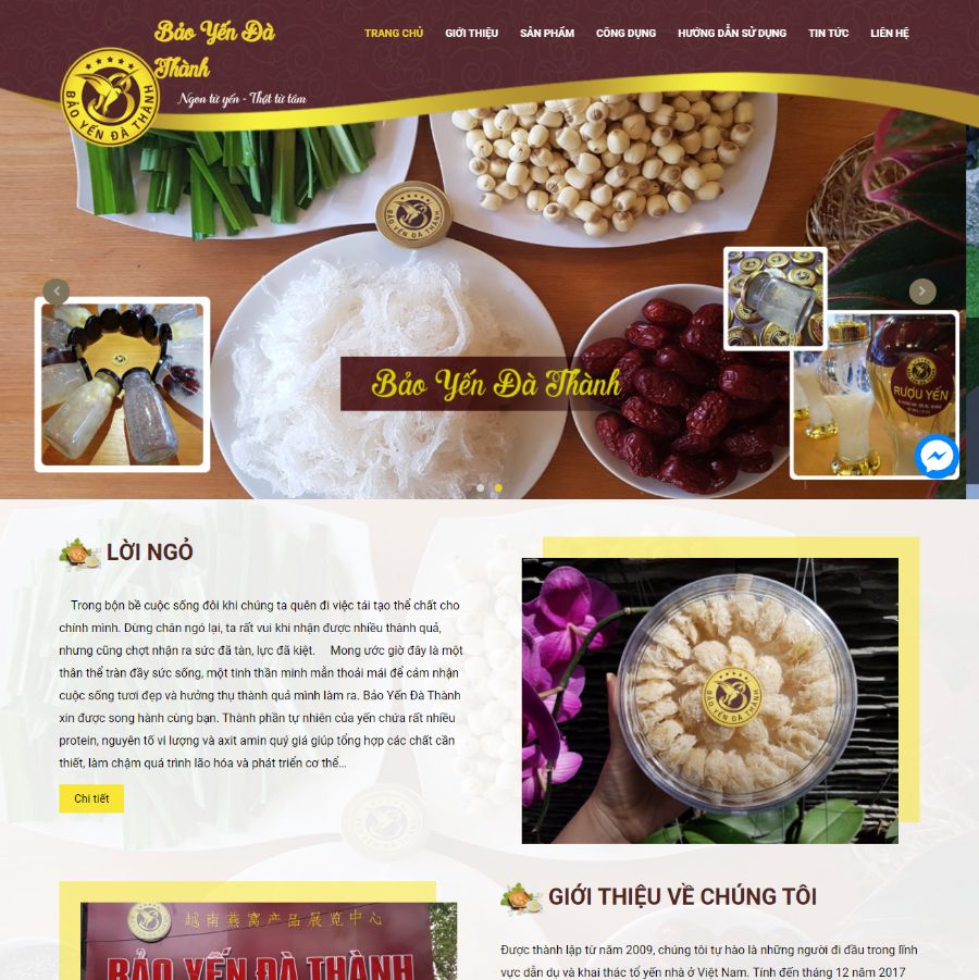 Website Yến Sào Đà Thành