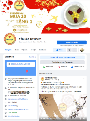 Fanpage Yến Sào Davinest 
