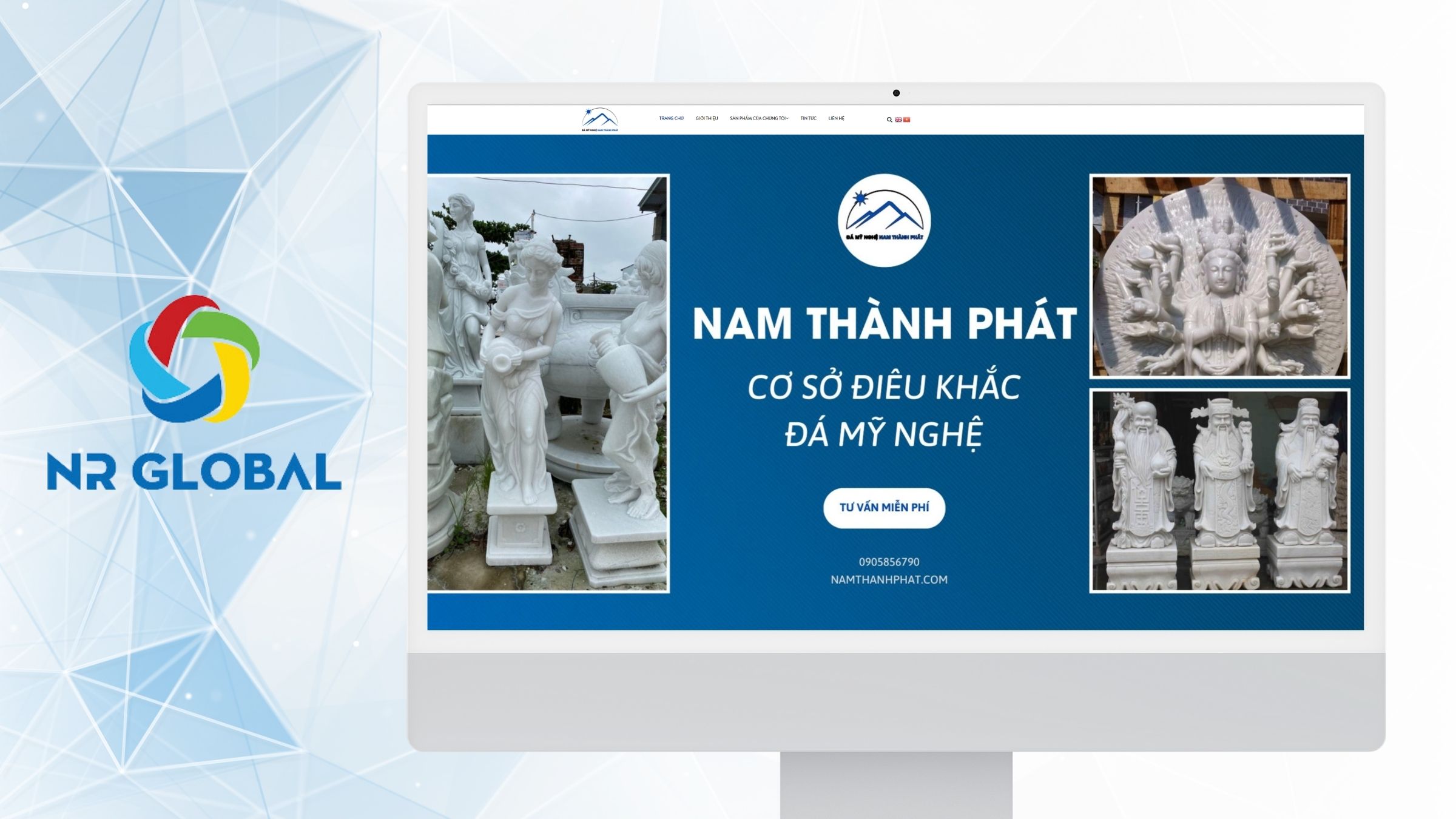Giao diện website Đá mỹ nghệ Nam Thành Phát