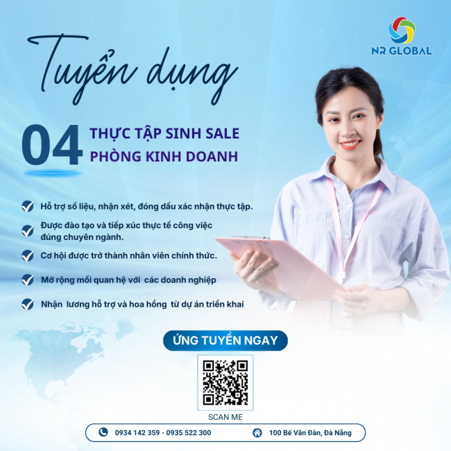 NR GLOBAL TUYỂN DỤNG THỰC TẬP SINH