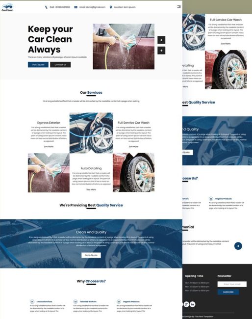 Thiết kế Website rửa xe