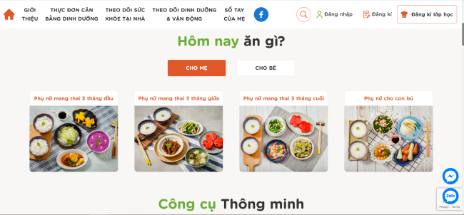 Website Mẹ & Bé