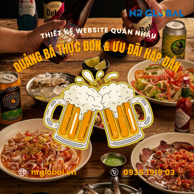 Thiết kế website quán nhậu – Quảng bá thực đơn & ưu đãi hấp dẫn