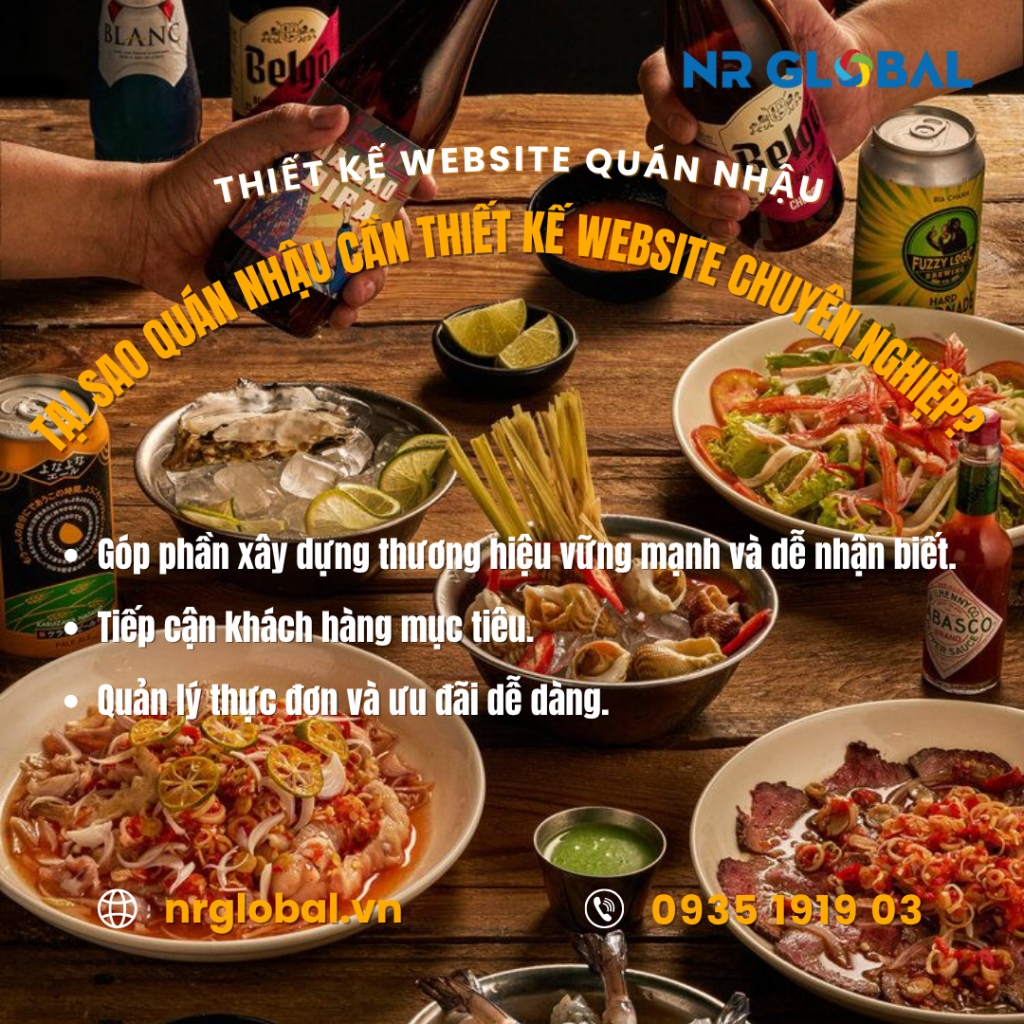 thiết kế website quán nhậu