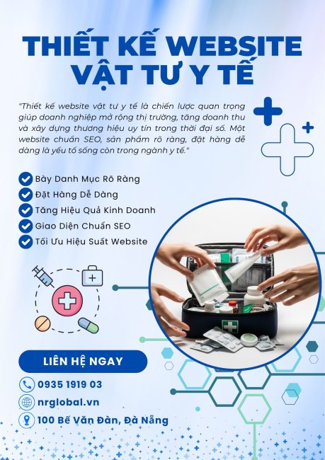 Thiết Kế Website Vật Tư Y Tế – Trình Bày Danh Mục Rõ Ràng, Đặt Hàng Dễ Dàng