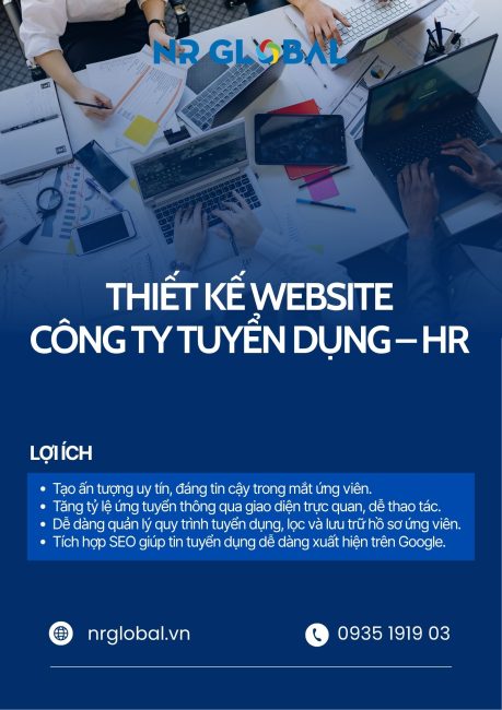 Thiết kế website Công ty tuyển dụng – HR: Quản lý ứng viên và đăng tin tuyển dụng