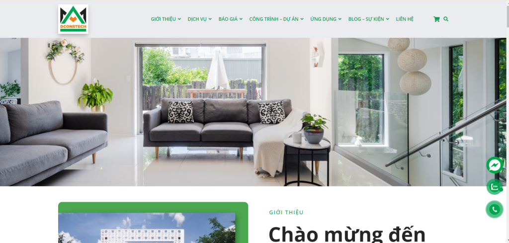 thiết kế website công ty xây dựng