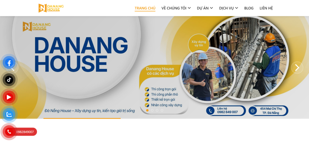 thiết kế website công ty xây dựng