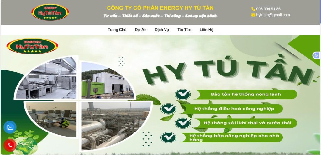thiết kế website điện lạnh