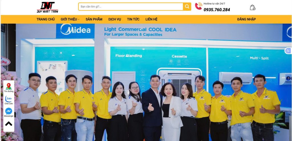 thiết kế website điện lạnh