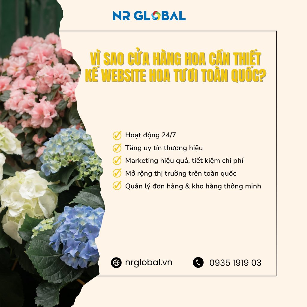 thiết kế website bán hoa tươi toàn quốc