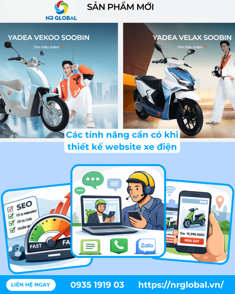 các tính năng của website xe điện