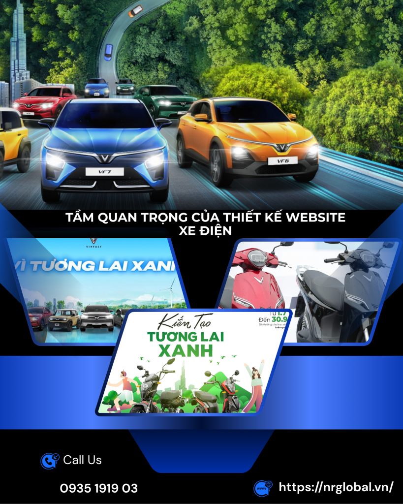 thiết kế website xe điện