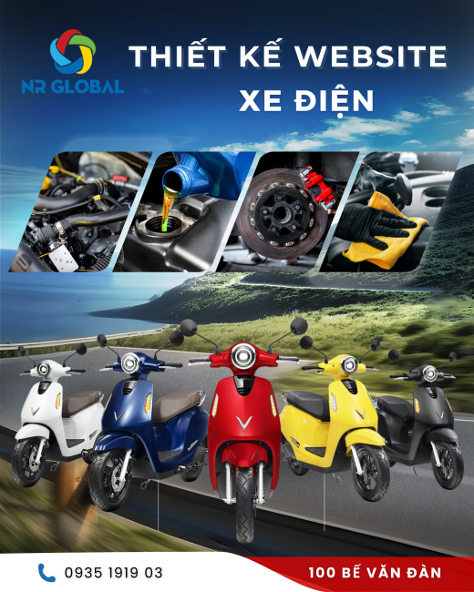 Thiết kế website xe điện chuẩn SEO – Kinh doanh phương tiện xanh bền vững