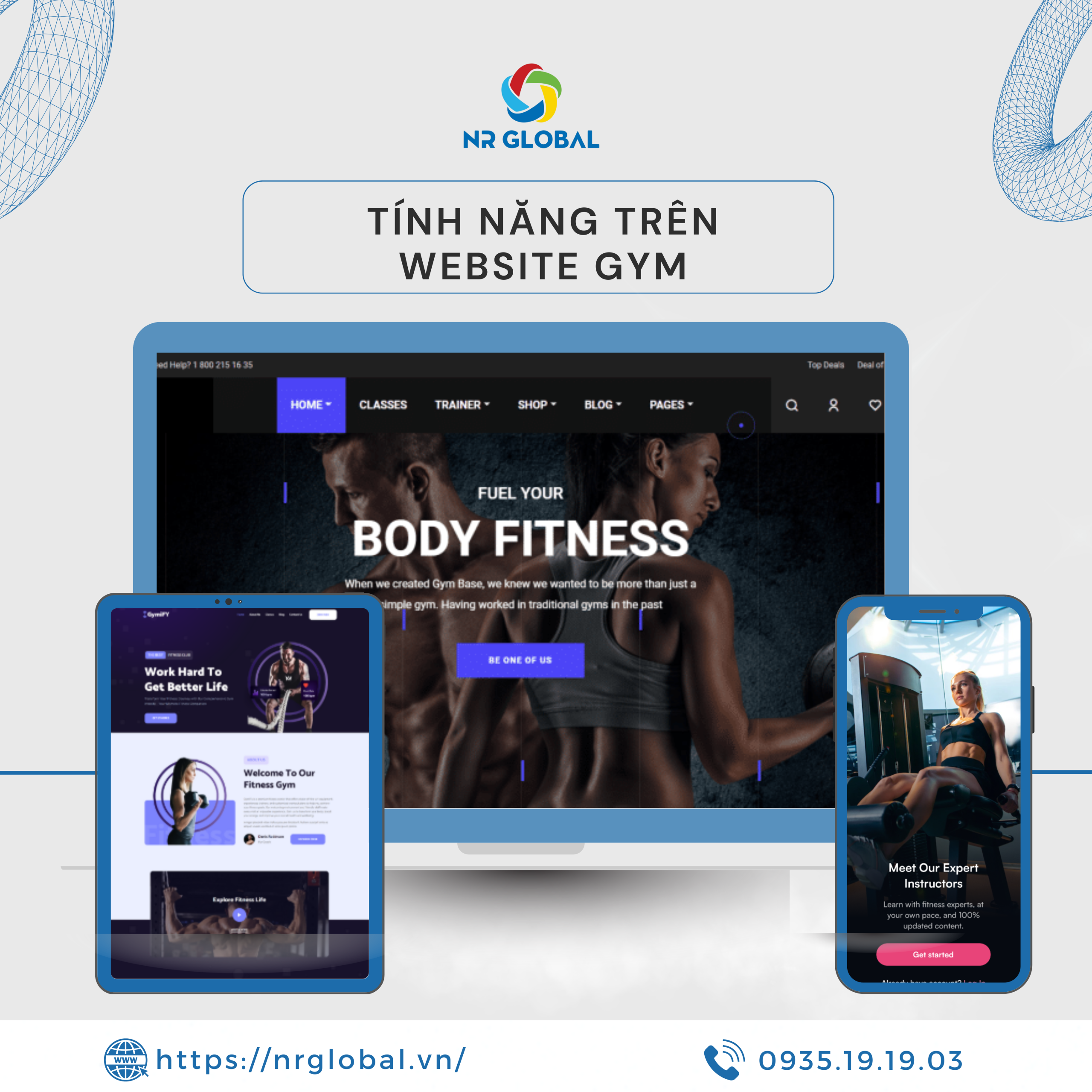 các tính năng quan trọng của website