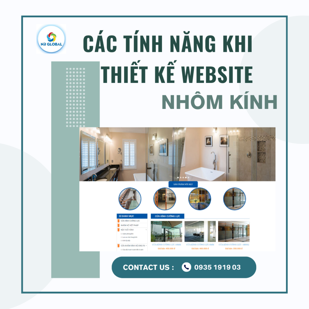 thiết kế website nhôm kính