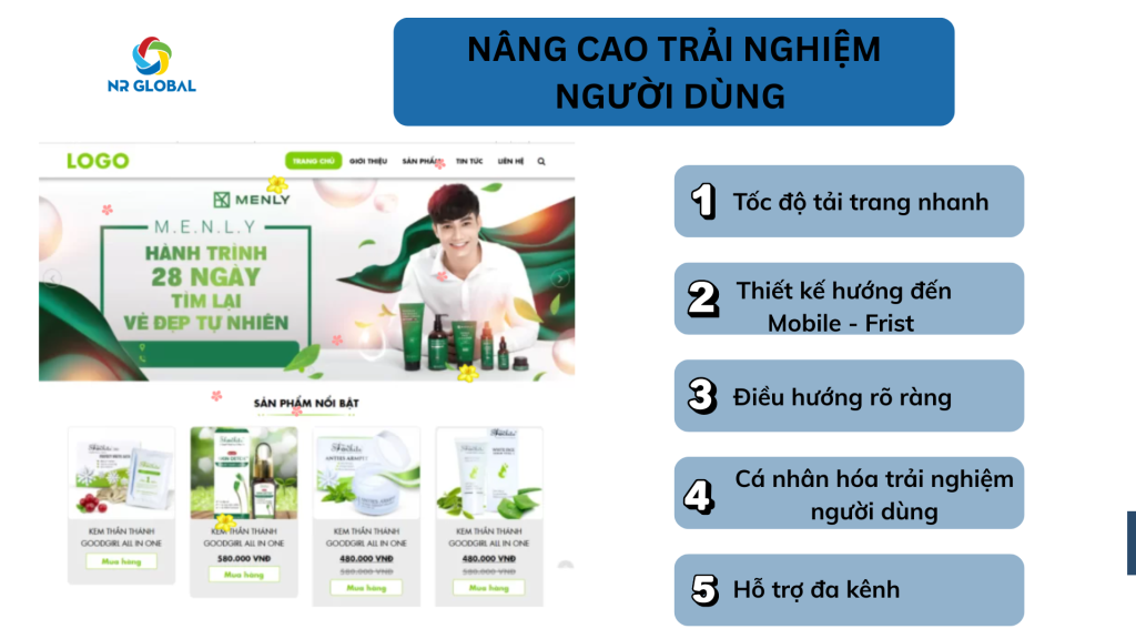 thiết kế website mỹ phẩm - nâng cao trải nghiệm người dùng