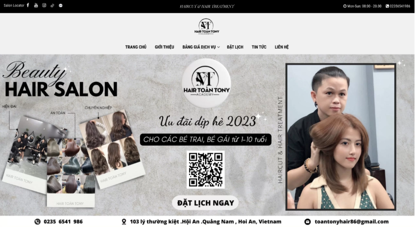 Các thành phần quan trọng khi thiết kế website salon tóc