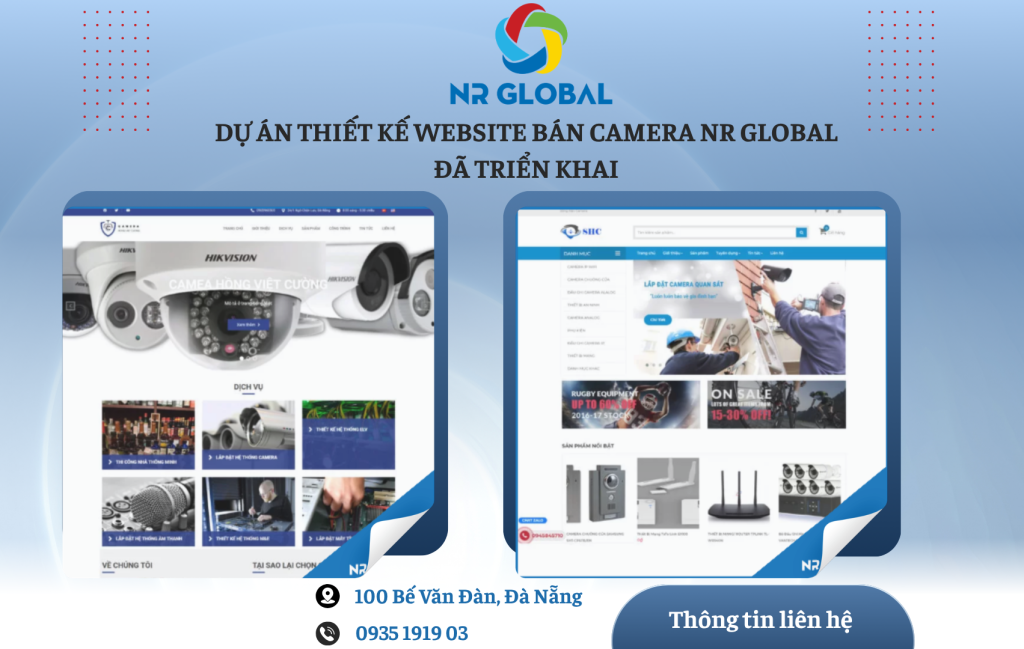 Các dự án thiết kế website bán camera NR Global đã triển khai