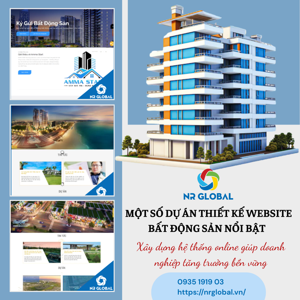 một số dự án nổi bật về thiết kế website bất động sản