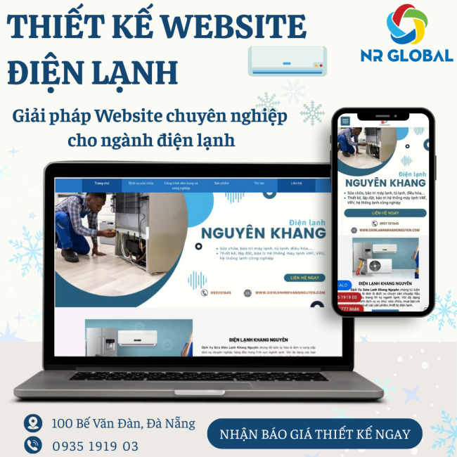 Thiết kế website điện lạnh chuẩn SEO giúp tăng đơn lắp đặt và bảo trì máy lạnh