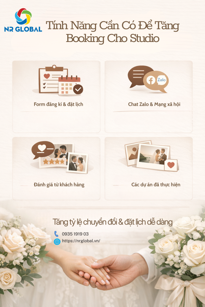 Tính năng cần có khi thiết kế website ảnh cưới