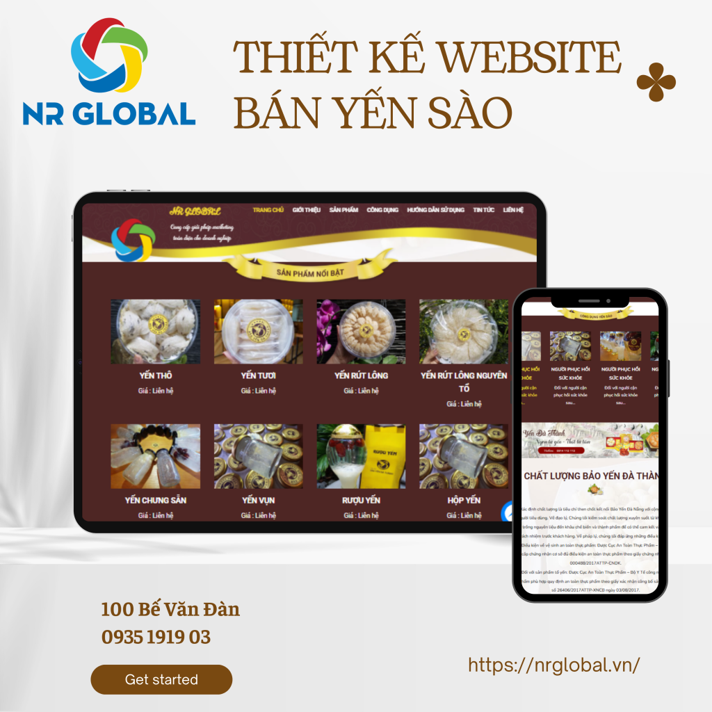 THIẾT KẾ WEBSITE BÁN YẾN SÀO