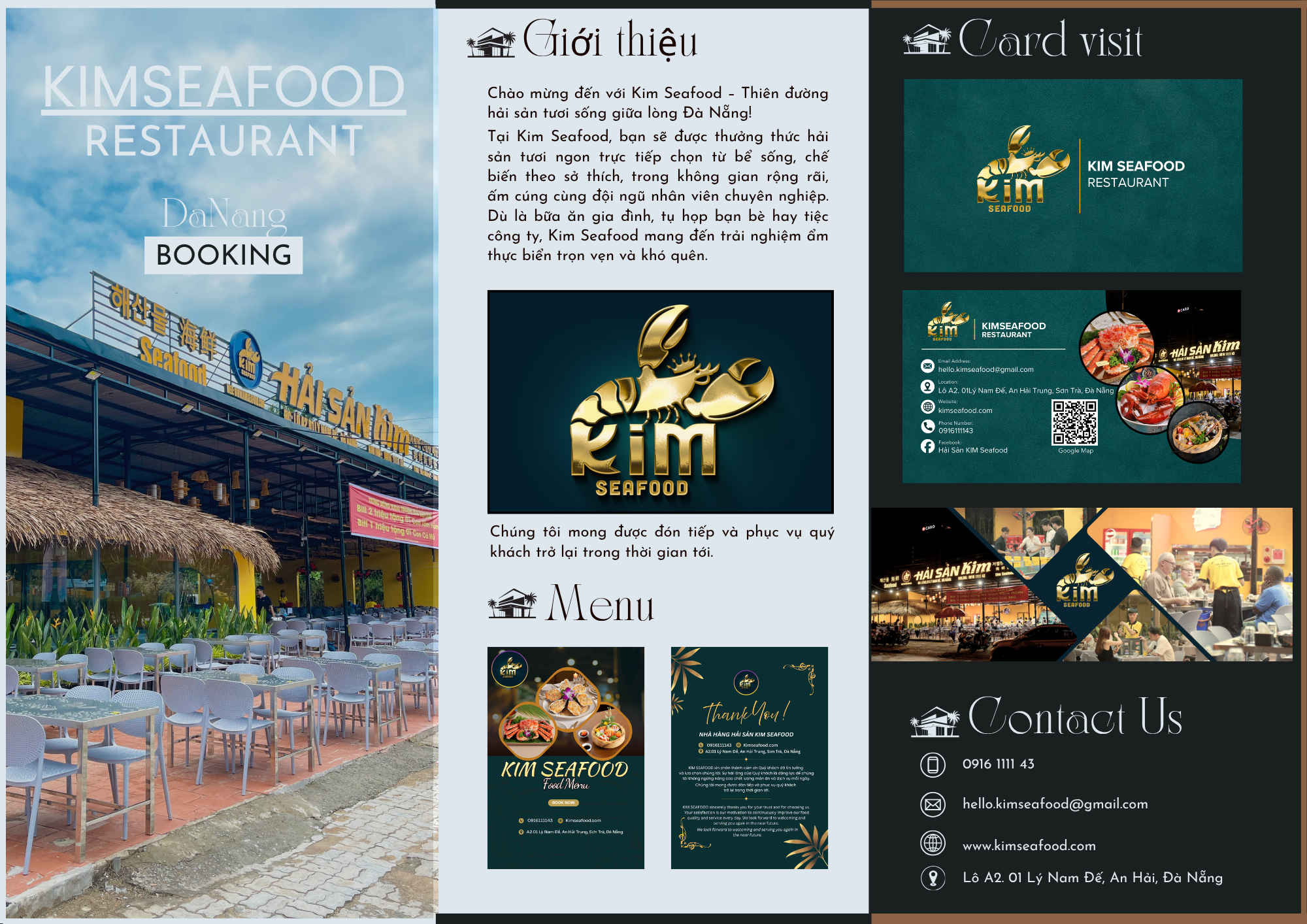 Marketing nhà hàng KIM SEAFOOD triển khai bộ nhận diện thương hiệu
