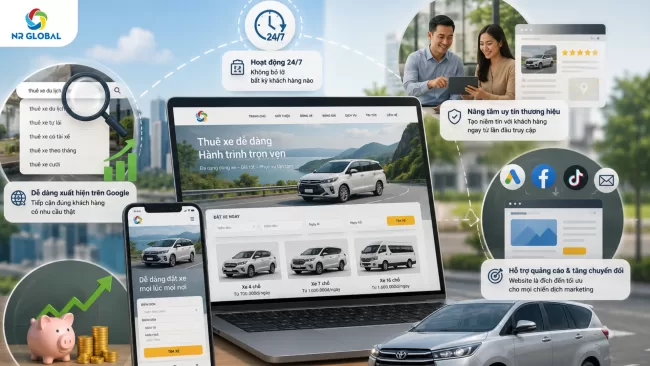 thiết kế website dịch vụ thuê xe